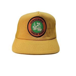 Vtg Saskatchewan Farmers Market Trucker Hat Mesh Snap Back Canada Farm Regina SK